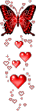 Gif animé coeur papillons